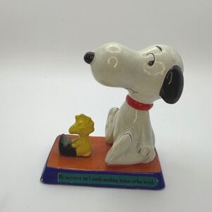 VTG 1971 Woodstock Peanuts Figurine Secretary Break Office Character Snoopy